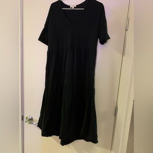 Selected Femme tiered v-neck midi dress